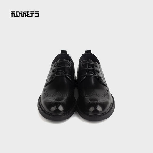 和诚行 2024秋冬新款英伦商务真皮正装皮鞋男休闲系带皮鞋1370117 商品图2