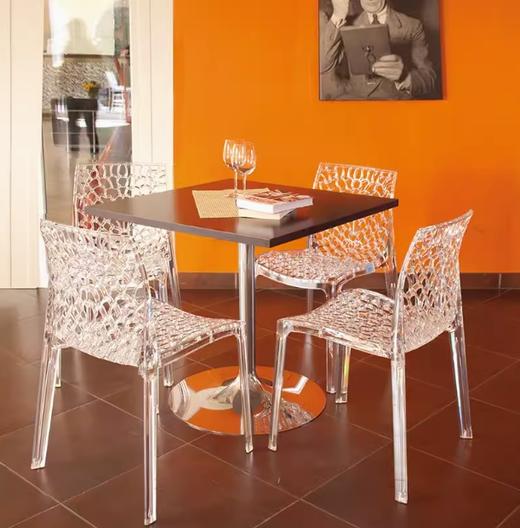 GRANDSOLEIL意大利进口网格亮面椅（透明） 商品图1