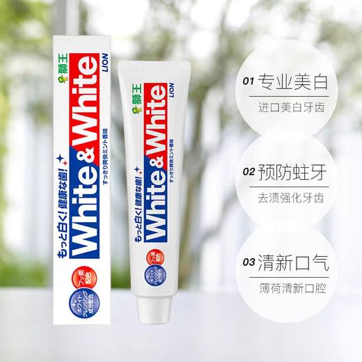 日本White&White LION狮王美白牙膏(荷兰薄荷香型) 商品图2