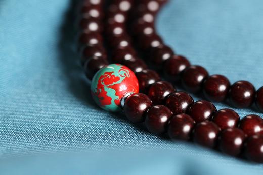 XYZT0584°镌刻·印度小叶紫檀双圈手串0.5*126 商品图7