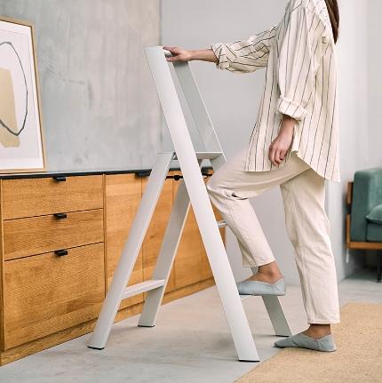 日本长谷川家用 双扶手四层梯子 黄色 商品图4