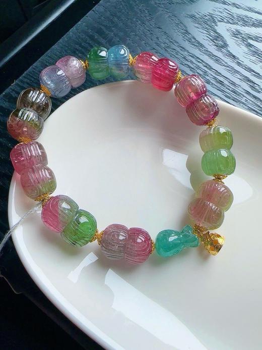 42.3g 上雕刻碧玺手链 商品图5