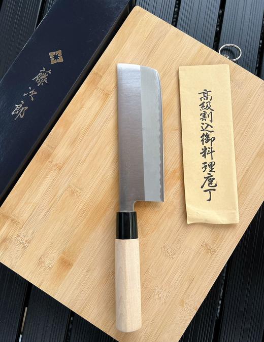 藤次郎日本进口 白纸钢薄刃刀家用超薄锋利切片刀小菜刀F702A（本色） 商品图6