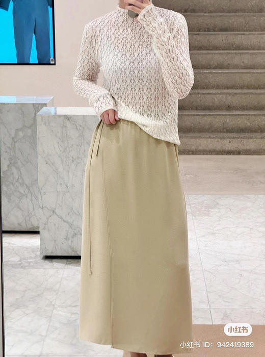 114-5 排他性独家圆正 小禾早秋 羊毛包芯纱 半高领套头长袖针织 商品图1