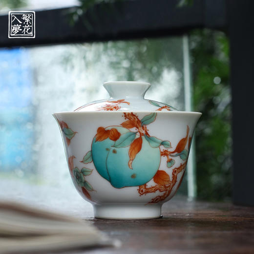繁花入梦二才盖碗（春风翠桃）（缺货） 商品图2