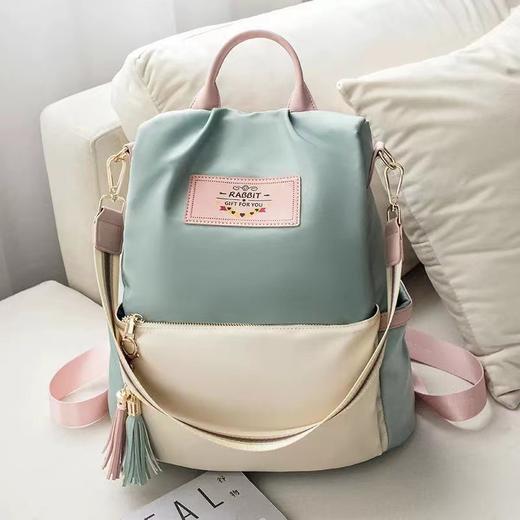 【牛津布双肩包】女ins流行小背包女2024新款学生韩版大容量旅行书包，挎肩、单肩、双肩、手提 多种背法随心切换。ry 商品图0