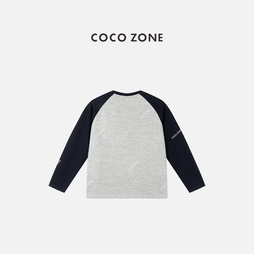 COCO ZONE 秋季设计感撞色长袖T恤简约圆领上衣CC2C1687 商品图1