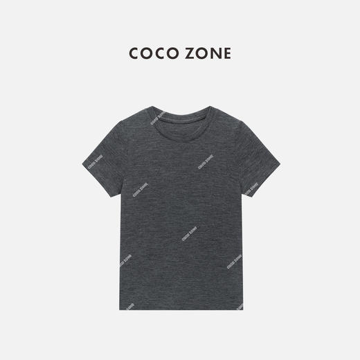 COCO ZONE 100绵羊毛短袖T恤显瘦圆领上衣CC1C1766 商品图0