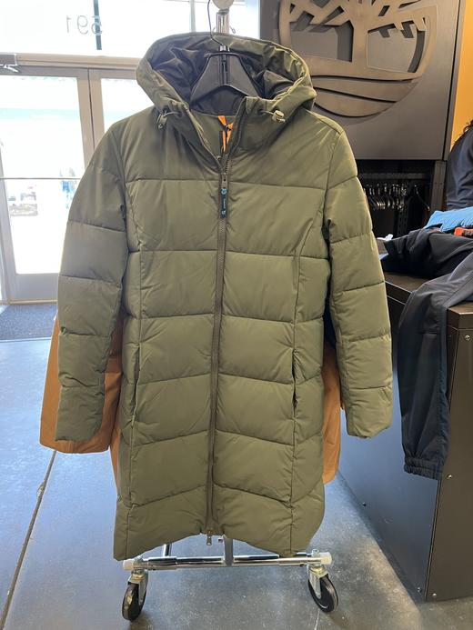 TIMBERLAND/添柏岚 女士连帽纯色中长款保暖棉服外套 商品图0