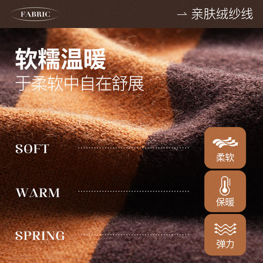 
OLrain欧芮儿圆领条纹针织衫女秋季法式复古通勤慵懒风开衫毛衣 商品图3