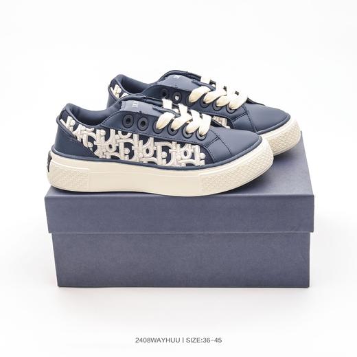 Dior Cotton Embroidery 迪奥2025刺绣字母帆布鞋 真皮系带休闲男女鞋 商品图4