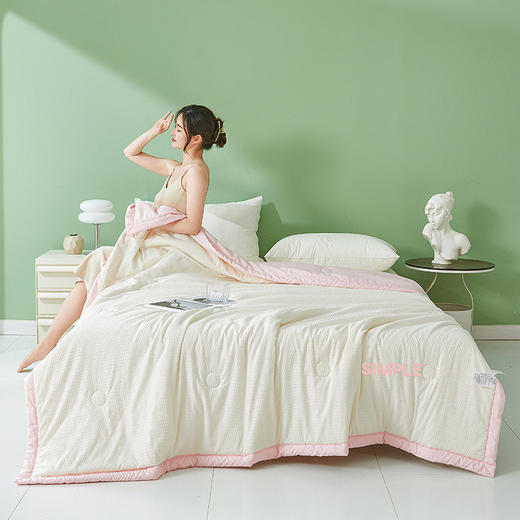 【泡泡纱空调被】大豆纤维夏凉被A类可水洗 儿童成人凉感单双人薄被子 商品图3