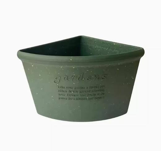 日本进口 Hachiman Gardens转角花盆&托盘（绿色） 商品图0