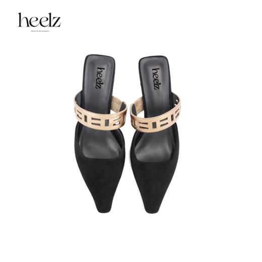 heelz设计师手工鞋履 ｜H几何繁花条带穆勒鞋4.5公分 商品图3