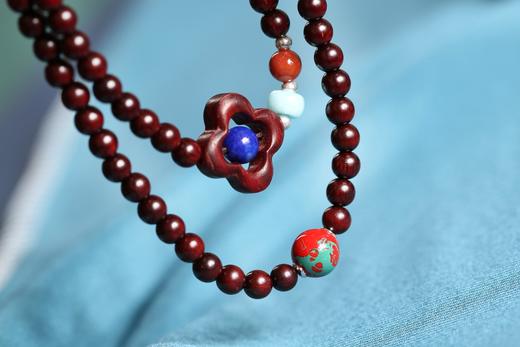 XYZT0584°镌刻·印度小叶紫檀双圈手串0.5*126 商品图4