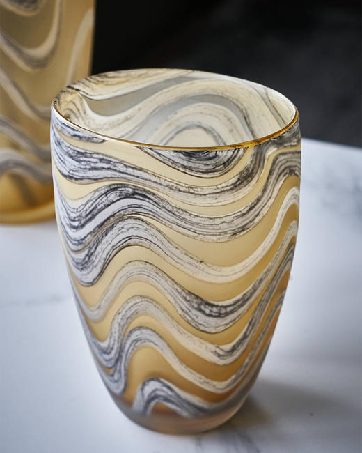 简约轻奢手工大口打沙花瓶客厅玄关软装设计样板房水培家居摆件 商品图6