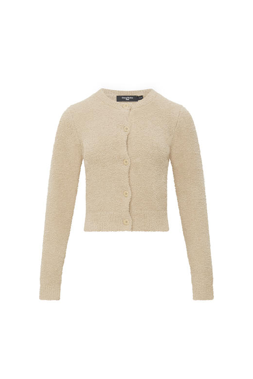 oneup毛绒针织短款开衫 商品图6