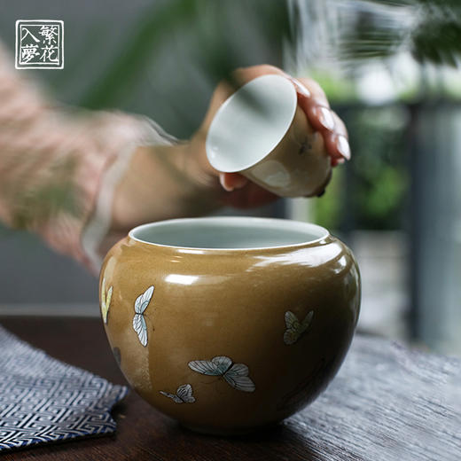 繁花入梦建水（古意游蝶）铃铛杯（古意游蝶）（缺货） 商品图2