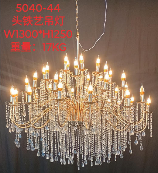 5040-44头铁艺吊灯（运费自理） 商品图0
