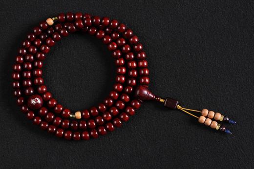 XYZT0578°不惹尘埃·印度小叶紫檀项链手串0.8*0.9*108 商品图1