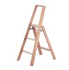 日本长谷川家用双扶手三层梯子 玫瑰金 商品缩略图0