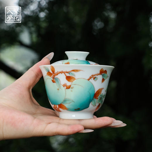 繁花入梦二才盖碗（春风翠桃）（缺货） 商品图0