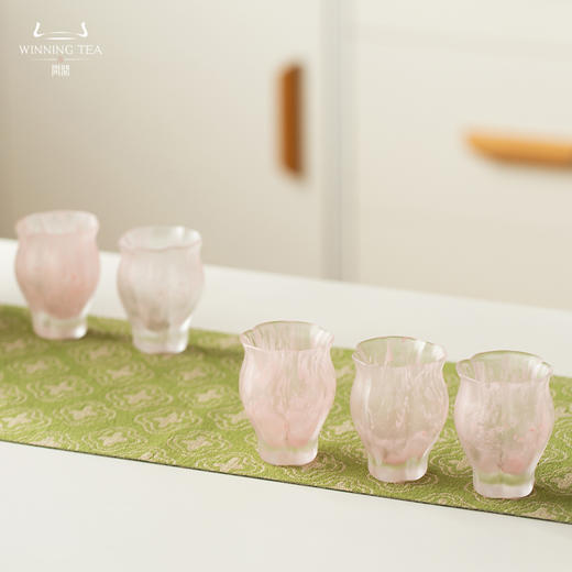 问鼎琉璃小佛手杯（千山翠）（素采）（樱花粉） 商品图0