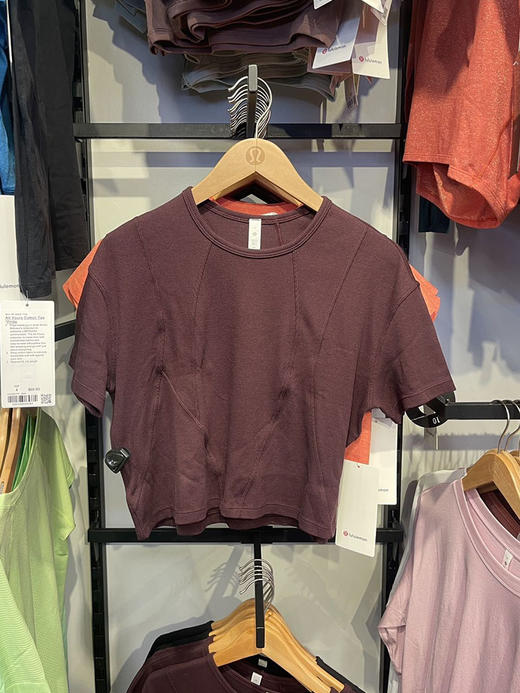 Lululemon Ribbed Modal-Cotton 女士棉混纺透气微弹宽松短袖T恤 商品图1