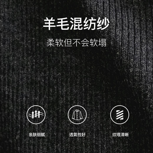 
欧芮儿法式黑色POLO领刺绣羊毛针织衫女早秋2024新款翻领套头上衣 商品图4