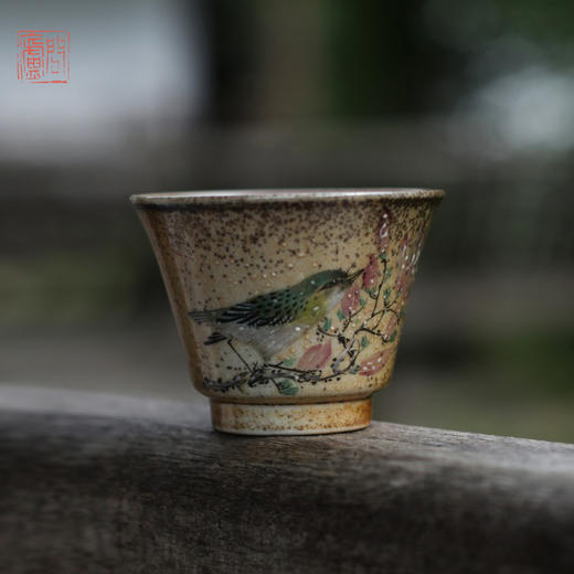 问庐柴烧手绘花鸟 茶杯  公杯 茶壶（缺货） 商品图4