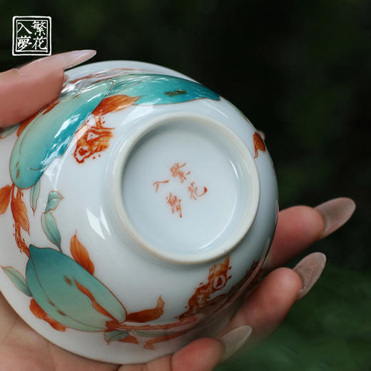 繁花入梦二才盖碗（春风翠桃）（缺货） 商品图3