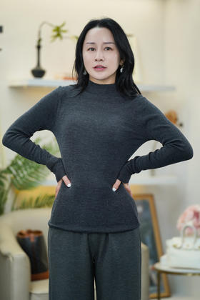 臣禾半高领静奢毛衫（无缝）JZ243090156【金猪甄选】