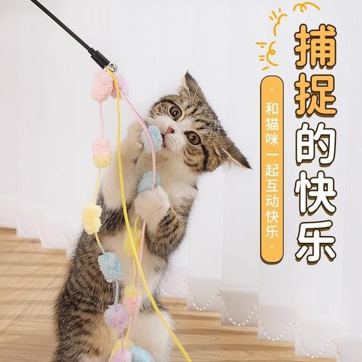 宠物用品-新款猫咪逗猫棒玩具自嗨解闷长杆毛球耐咬带铃铛 商品图0