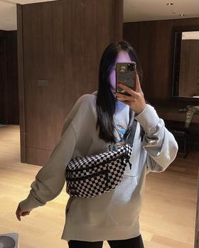 清仓！！原单老渠道，台资代工厂订单，万斯VANS范斯大号经典棋盘格斜挎包腰包单肩包胸包