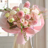 《夏梦妮》奶油桃子马蹄莲花束混搭 商品缩略图0