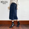 
OLrain欧芮儿牛仔半身裙女秋季复古高腰显瘦开衩中长裙子百搭半裙 商品缩略图0
