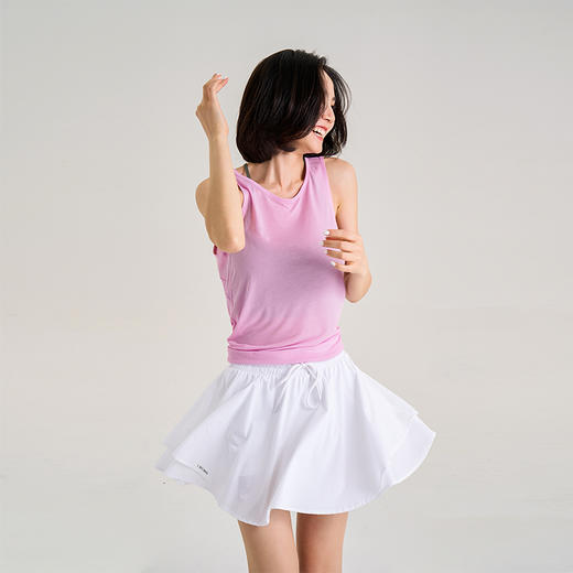 【冰感气孔面料】显高显腿长 防走光网球裙 松紧腰 抽绳 带内衬半身裙 商品图1