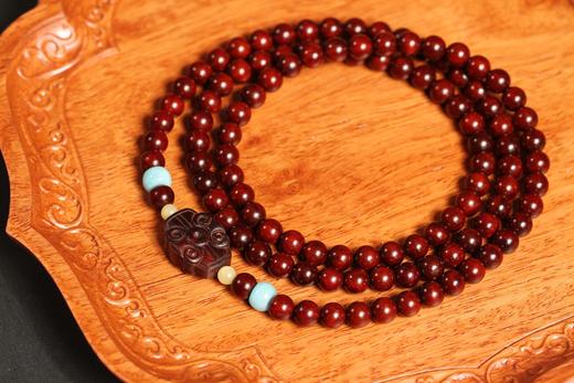 XYZT0611°运至·印度小叶紫檀双圈手持手串0.6*108 商品图1