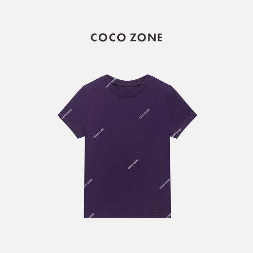 COCO ZONE 100绵羊毛短袖T恤显瘦圆领上衣CC1C1766 商品图1