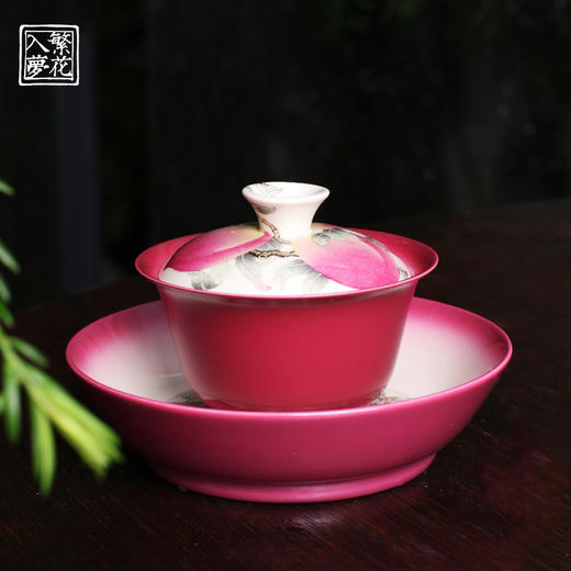 繁花入梦二才盖碗（桃花嫣香）（缺货） 商品图1