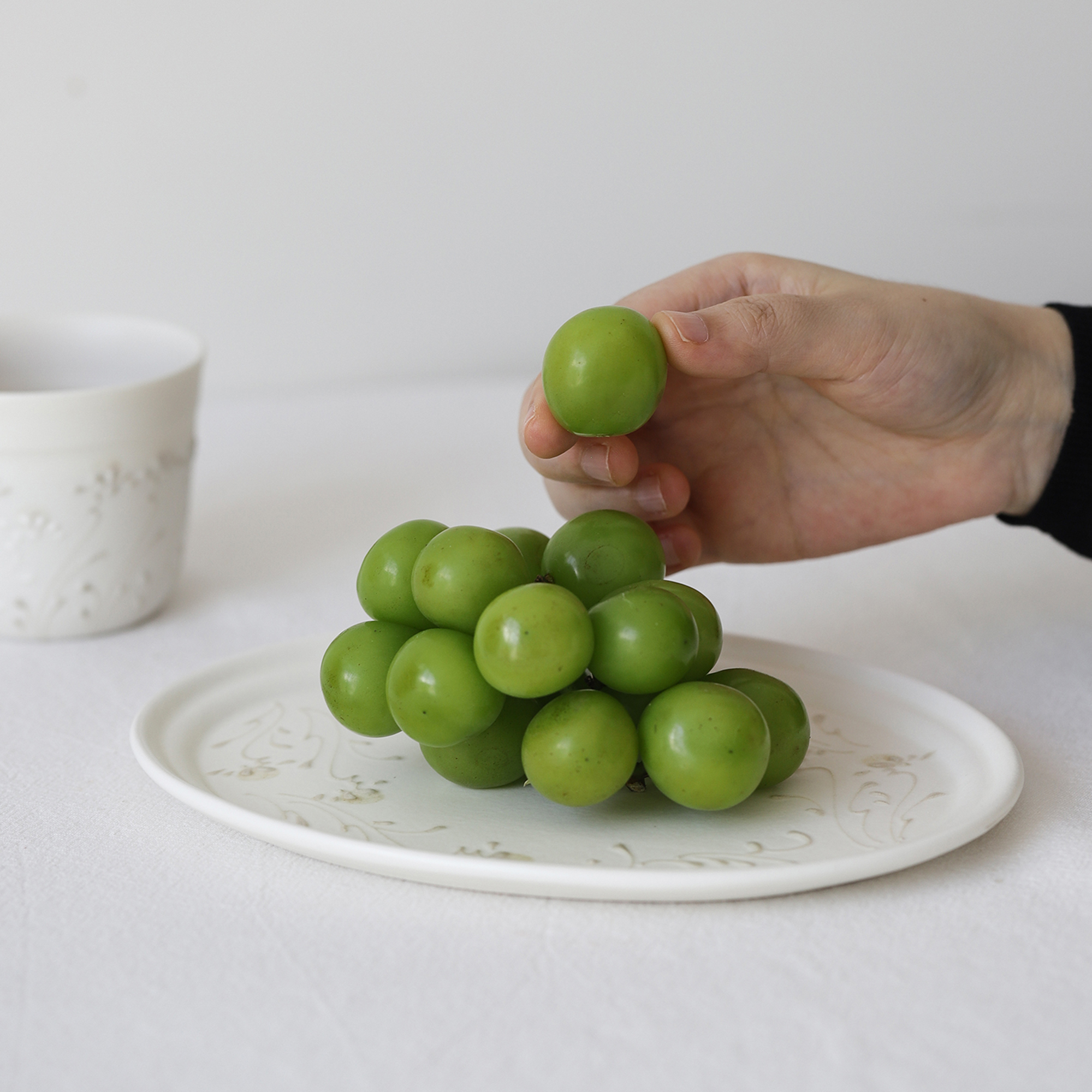 崧 凤慈 玉泥瓷泥 长方盘 椭圆盘