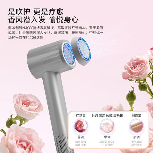 【七夕情人节礼物】海尔小香风自清洁11万转高速马达F7吹风机恒温速干亿级负离子大风力低躁音 【小香风+自清洁+高速】汉玉白/星蕴银 商品图1