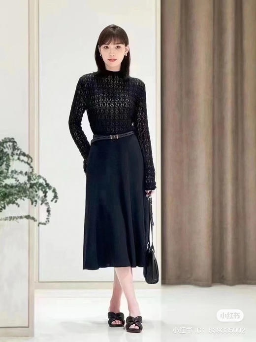 114-5 排他性独家圆正 小禾早秋 羊毛包芯纱 半高领套头长袖针织 商品图8