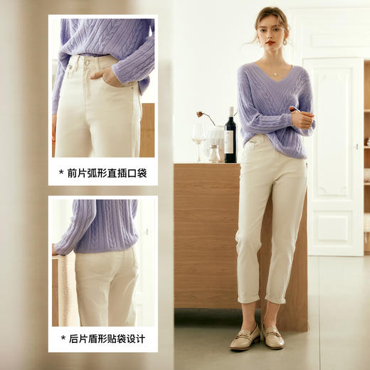 OLrain欧芮儿直筒牛仔裤女秋季2024年新款收腰显瘦通勤百搭裤子 商品图1