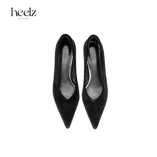 heelz设计师手工鞋履 ｜丝绒H小猫跟单鞋4.5公分 商品图2
