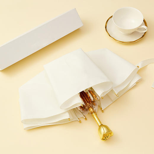 【 绸缎高端奢侈玫瑰花手柄雨伞】轻奢挚爱玫瑰，新品上新，高端礼盒，七夕情人节礼物，女朋友生日礼物，玫瑰花雨伞，晴雨两用伞L新年礼盒年货礼盒 商品图1