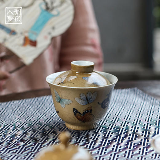 繁花入梦二才盖碗（古意游蝶）（缺货） 商品图1