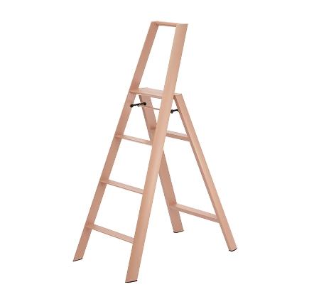 日本长谷川家用双扶手四层梯子 玫瑰金 商品图0