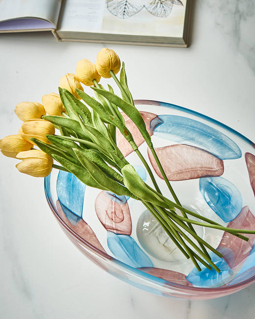 现代轻奢透明淡彩玻璃花瓶水培 家居装饰品摆件客厅餐厅软装花瓶 商品图5