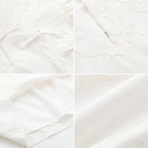 飞袖新中式刺绣提花连衣裙-76070Q4221508 商品图1